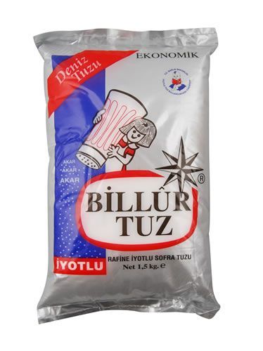 Billur Tuz Rafine İyotlu Sofra Tuzu 1500 gr