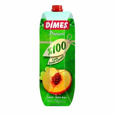 Dimes % 100 Üzüm Şeftali Suyu 1 lt